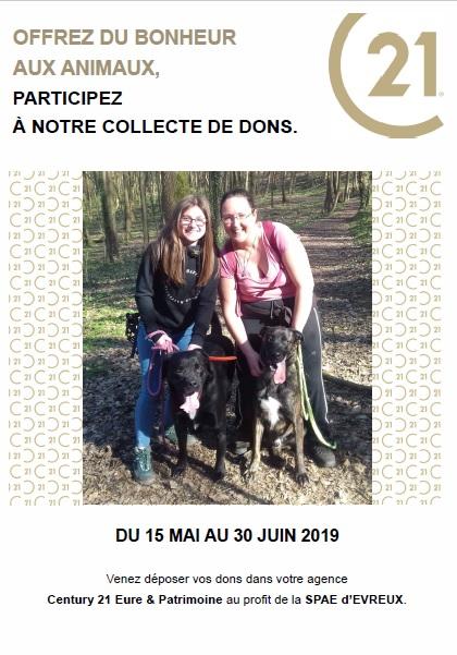 Collecte de dons au profit de la SPAE d'Evreux