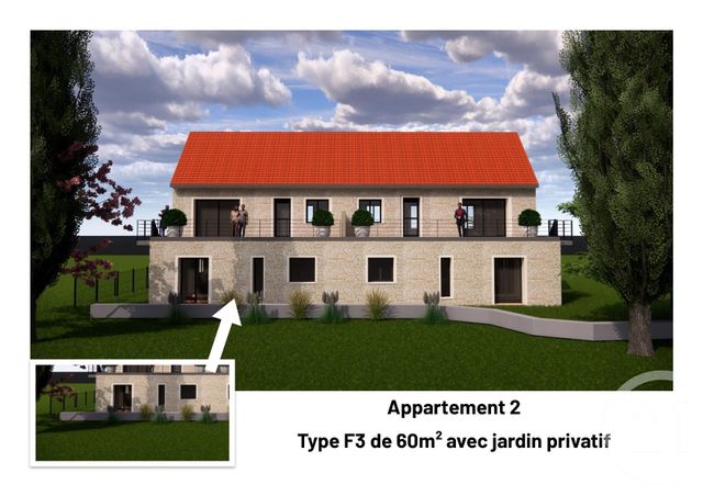 Appartement F3 à vendre - 3 pièces - 60.1 m2 - LA HEUNIERE - 27 - HAUTE-NORMANDIE - Century 21 Eure & Patrimoine