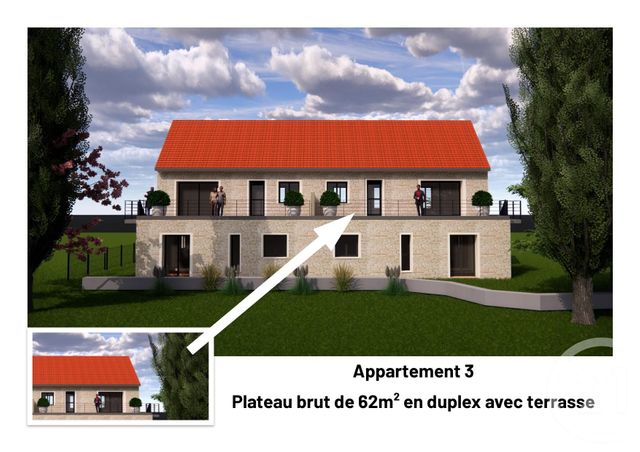 Appartement Duplex à vendre - 2 pièces - 61.89 m2 - PACY SUR EURE - 27 - HAUTE-NORMANDIE - Century 21 Eure & Patrimoine